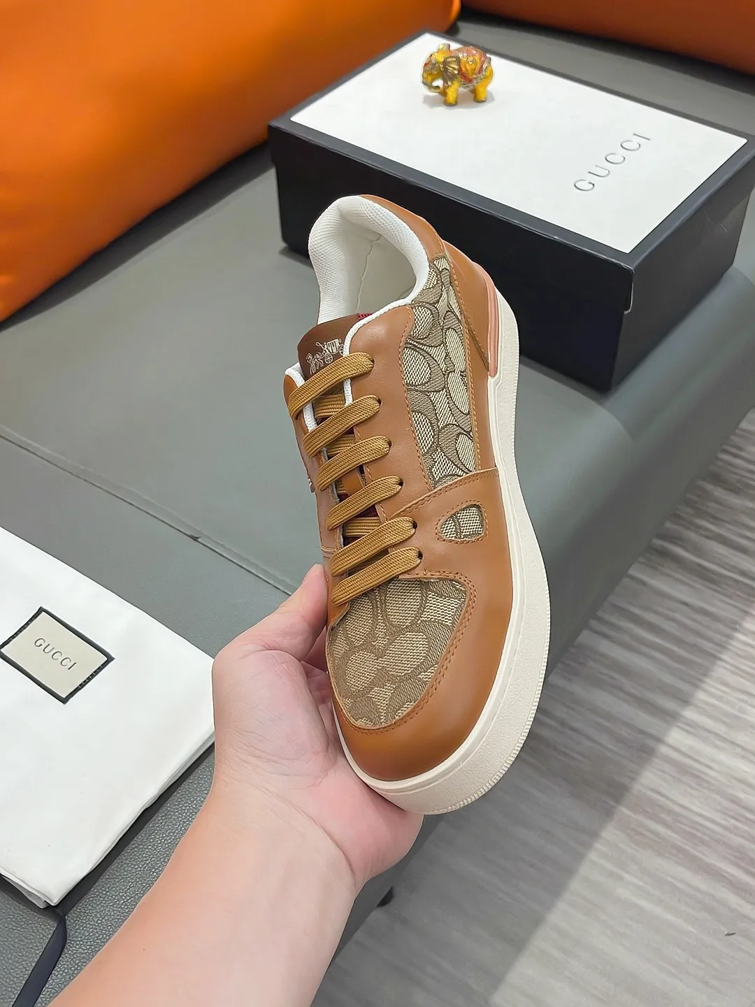 Men's shoes GUCCI "Gucci" P420 Regular size: 38-44 (casual shoes) Product materials: Selected cowhide upper, soft sheepskin lining; original outsole.